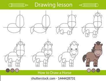 Drawing Tutorial How Draw Pig Step Stock Vector (Royalty Free) 1522622534