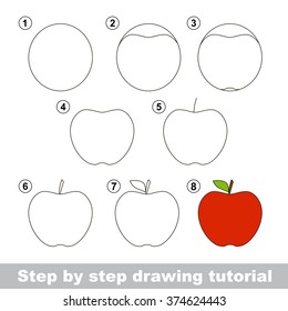 Drawing tutorial. How to draw an Apple