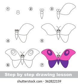 Drawing tutorial. How to draw a Butterfly