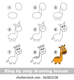 Drawing Tutorial. How To Draw A Giraffe