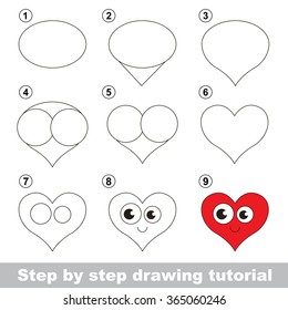 Drawing tutorial. How to draw a Heart