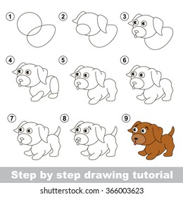 Drawing tutorial. How to draw a Little puppy