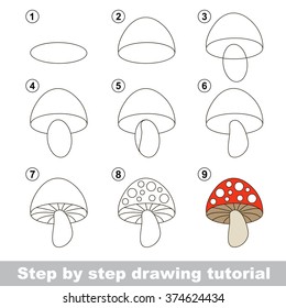 Drawing Tutorial How Draw Stoadtool Stock Vector (Royalty Free ...