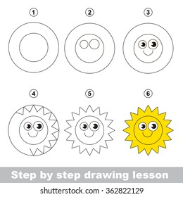 Drawing tutorial. How to draw a Sun