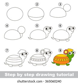 Drawing Tutorial. How To Draw A Turtle