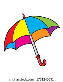 drawing of an umbrella illustration for children's education