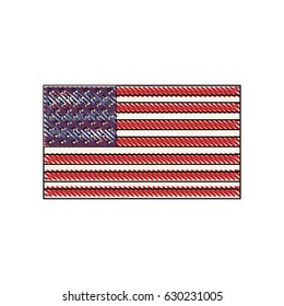 drawing united states of america flag