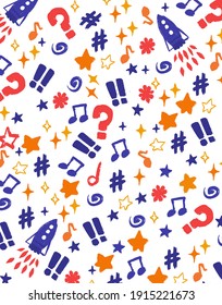 Drawing universe, musical note vector illustration background material