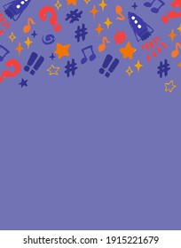 Drawing universe, musical note vector illustration background material