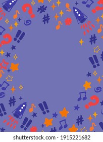 Zeichenuniversum, musikalische Note, Vektorgrafik, Hintergrund