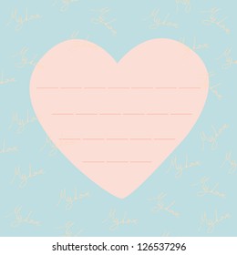 Drawing valentine background