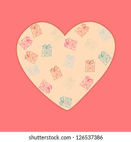 Drawing valentine background