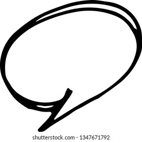 Drawing vector. balloon text box design. black and white color. For decoration.