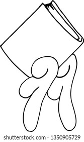 Drawing vector. Book and wings sketch icon design. 