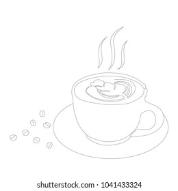 drawing vector coffee.