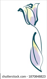 
Drawing vector fashion digital  graphics background with floral pattern for design logo with tulip