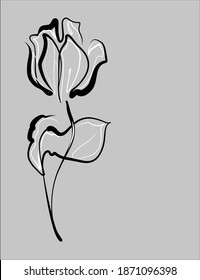 
Drawing vector fashion digital  graphics background with floral pattern for design logo with tulip