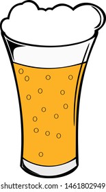 drawing a vector glass of beer, prepared for plotter cutting
