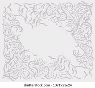 Drawing vector graphics with floral pattern for design. Floral flower natural design. Graphic, sketch drawing.