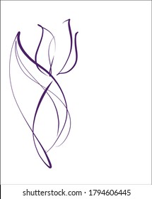 Drawing vector graphics with floral pattern for design, tulip