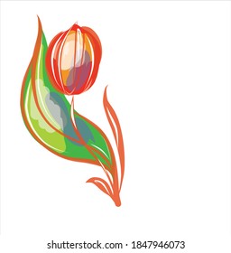 
Dibujo de gráficos vectoriales con patrón floral para el diseño. diseño natural de flor tulipán floral. Dibujo gráfico, dibujo de esbozo. lily, tulipán. logotipo
 