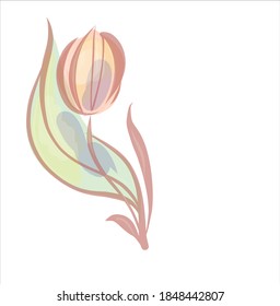 
Drawing vector graphics with floral pattern for design. tulip Floral flower natural design. Graphic, sketch drawing. lily, tulip. logotype
 
