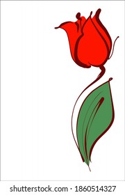 
Drawing vector graphics with floral pattern for design. tulip Floral flower natural design. Graphic, sketch drawing. lily, tulip. logotype