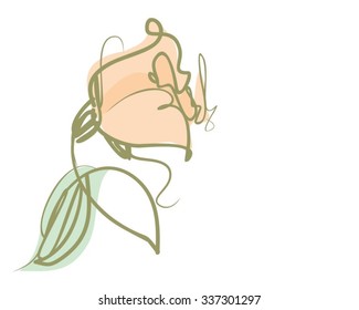 Drawing vector graphics with floral pattern for design. Floral flower natural design. Graphic, sketch drawing. lily, tulip. 