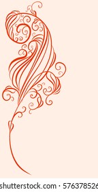 Drawing vector graphics with floral pattern for design. Floral flower natural design. Graphic, sketch drawing. lily, tulip.