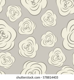 Drawing vector graphics with floral pattern. Seamless background. Floral flower natural design. Graphic, sketch drawing. Rose