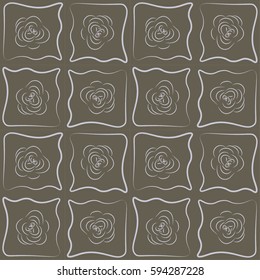 Drawing vector graphics with floral pattern. Seamless background. Floral flower natural design. Graphic, sketch drawing. Rose