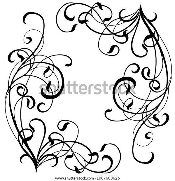 Drawing Vector Graphics Floral Pattern Design Stock Vector Royalty Free