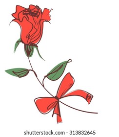 Drawing vector graphics with floral patterns with roses for design. Floral flower natural design. Graphic, sketch drawing. rose