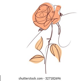 Drawing vector graphics with floral patterns with roses for design. Floral flower natural design. Graphic, sketch drawing. rose
