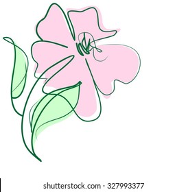 Drawing vector graphics with floral patterns with  tulips for design. Floral flower natural design. Graphic, sketch drawing. tulip.
