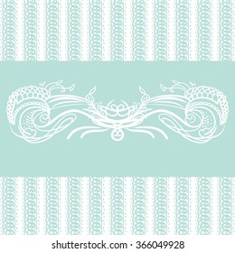Drawing vector greeting card background with waves