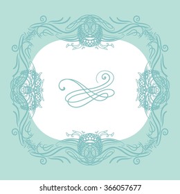 Drawing vector greeting card background with waves