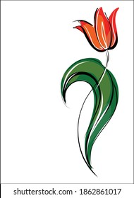 
 
Drawing vector  handmade fashion graphics with floral pattern for design with tulip 