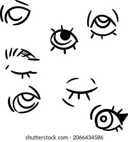 drawing vector illustration collection of doodles set