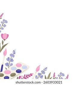 Drawing vector illustrations frame on the white background