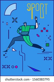Drawing Vector Sport Baseball Player
