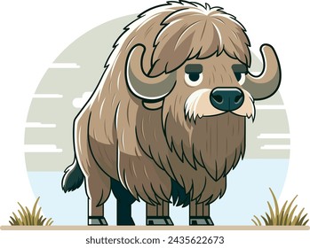 Drawing of a video game style buffalo