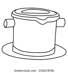 drawing of vietnam drip coffee's hand style