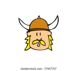 Drawing of a Viking