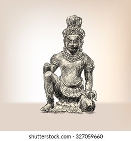 Drawing of Vishvakaman ,the divine architect