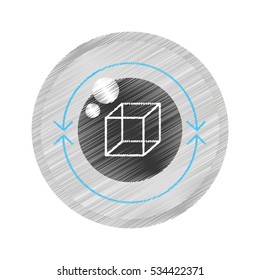 drawing vr eye tracking innovation technologies vector illustration eps 10