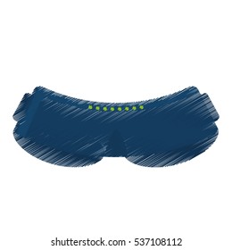 drawing vr glasses device modern vector illustration eps 10