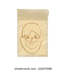 drawing washes face jesus christ vector illustration eps 10