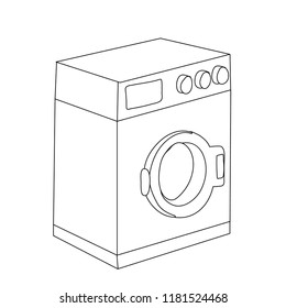 drawing of a washing machine