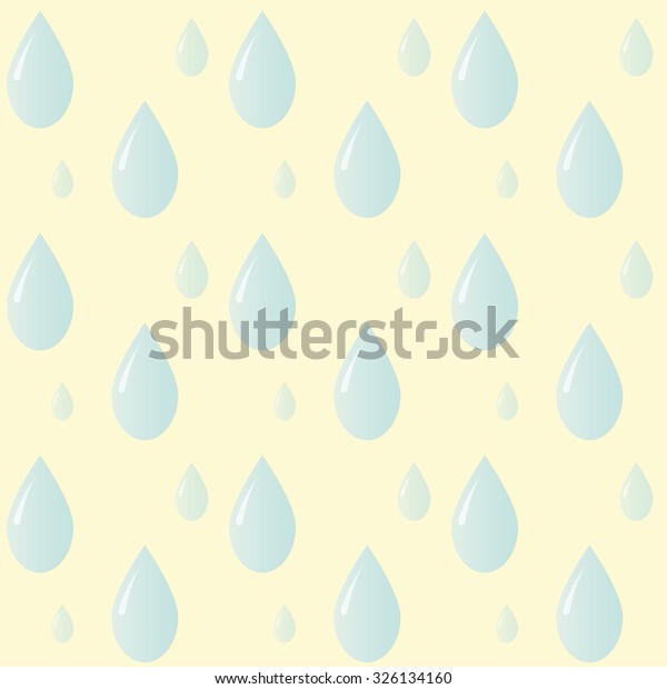 Drawing Water Drops Blue Color Stock Vector Royalty Free